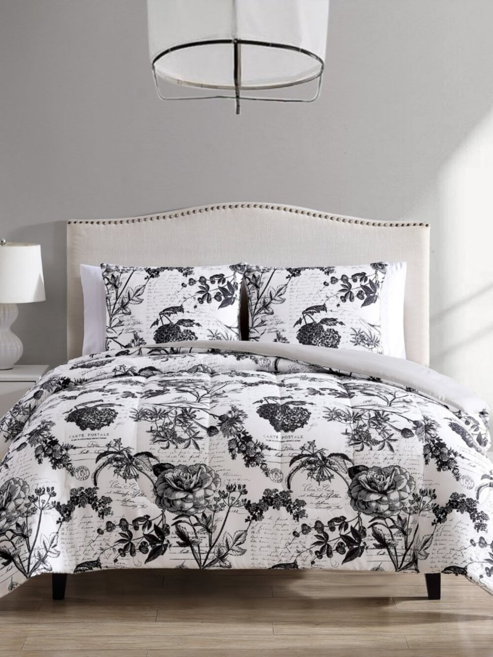 Hallmart Collectibles Painted Script 3 Piece Reversible Comforter Sets, Exclusiv